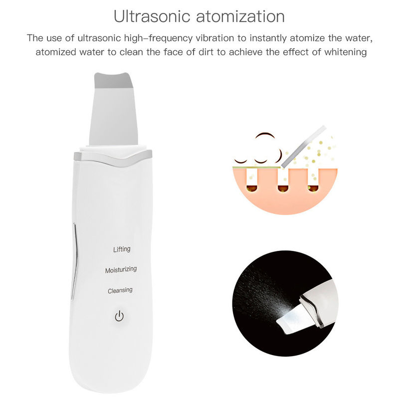 Dispositivo de limpeza facial ultra-sônica dirigida para remoção de poros e células mortas da pele