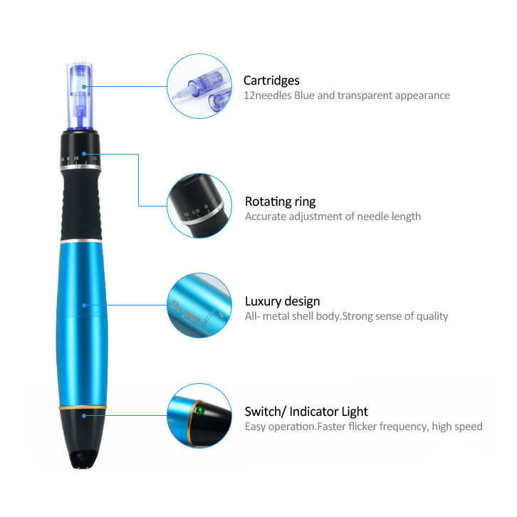 Estética Moderna Dr. Pen Ultima A1-W Material de Agulha para Eliminação de Pigmento dos Lábios e dos Olhos