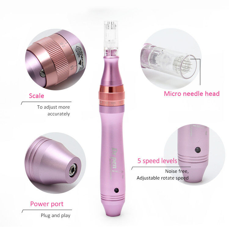 CE M7 Sistema de Microneedle Electro Derma Pen para corpo, rosto, lábios e olhos Rejuvenescimento
