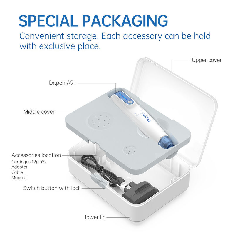 A mais recente caneta Derma Dr Pen Wireless Caneta de Microneedling poderosa Caneta de Microneedling Drpen Ultima A9