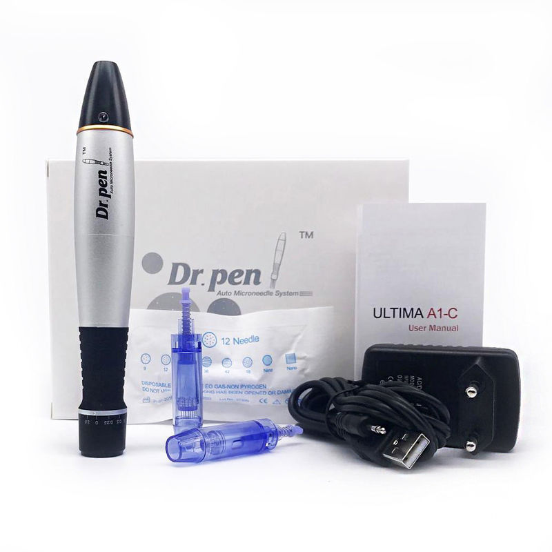 1/3/7/9/12/24/36/42/nano-agulhas Dr. derma pen A1-C dispositivo médico de microneedling CE