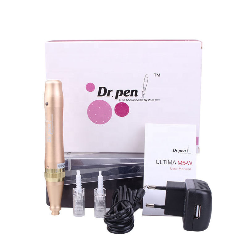 Revitalizar a pele com a Dr Pen M5- W Gold Dermapen e 1/3/7/9/12/24/36/42 Agulhas