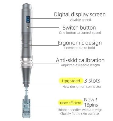Dr Pen M8 Derma Pen com Display Digital e 6 Velocidades A Última Ferramenta de Microneedling