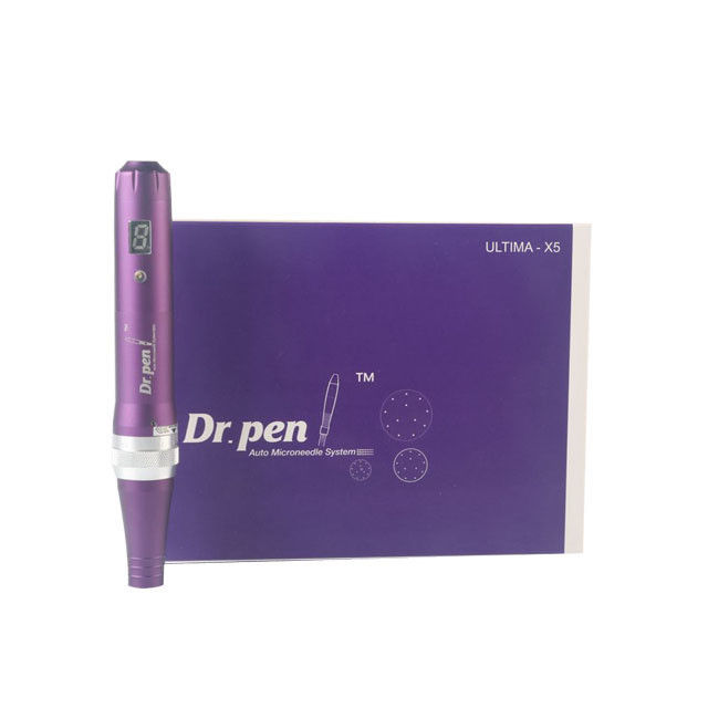 Corpo de liga de alumínio Dr Pen X5 Derma Pen Sistema de Microneedle Automático comprimentos de agulha ajustáveis para plugues do Reino Unido