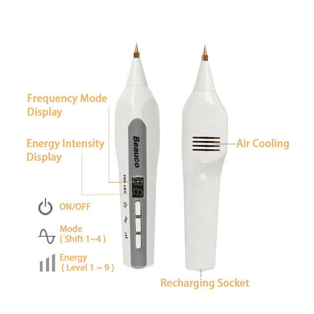110V-240V Voltagem nominal de remoção de tatuagens Mini Mole Laser Pen recarregável para cuidados de beleza