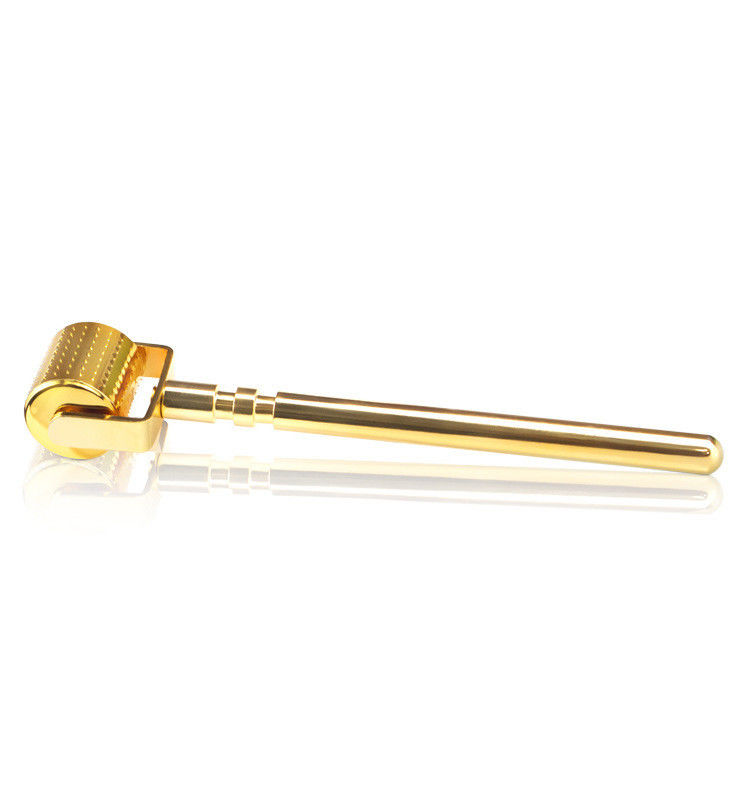 A mais recente casa Metal Gold Silver Derma Roller com 192 Agulha de Titânio para crescimento da barba