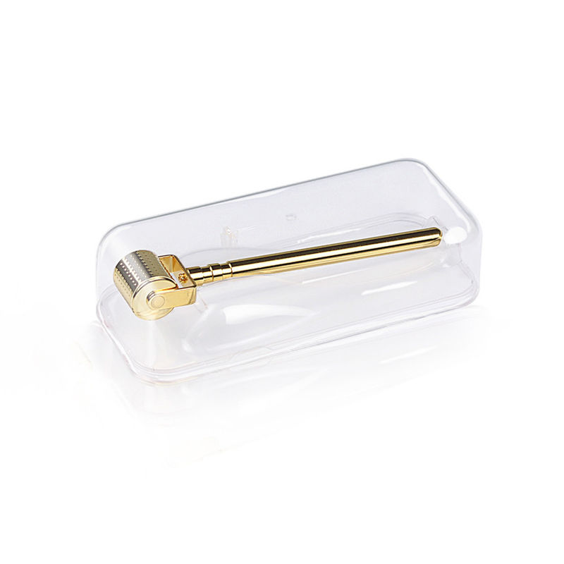 A mais recente casa Metal Gold Silver Derma Roller com 192 Agulha de Titânio para crescimento da barba