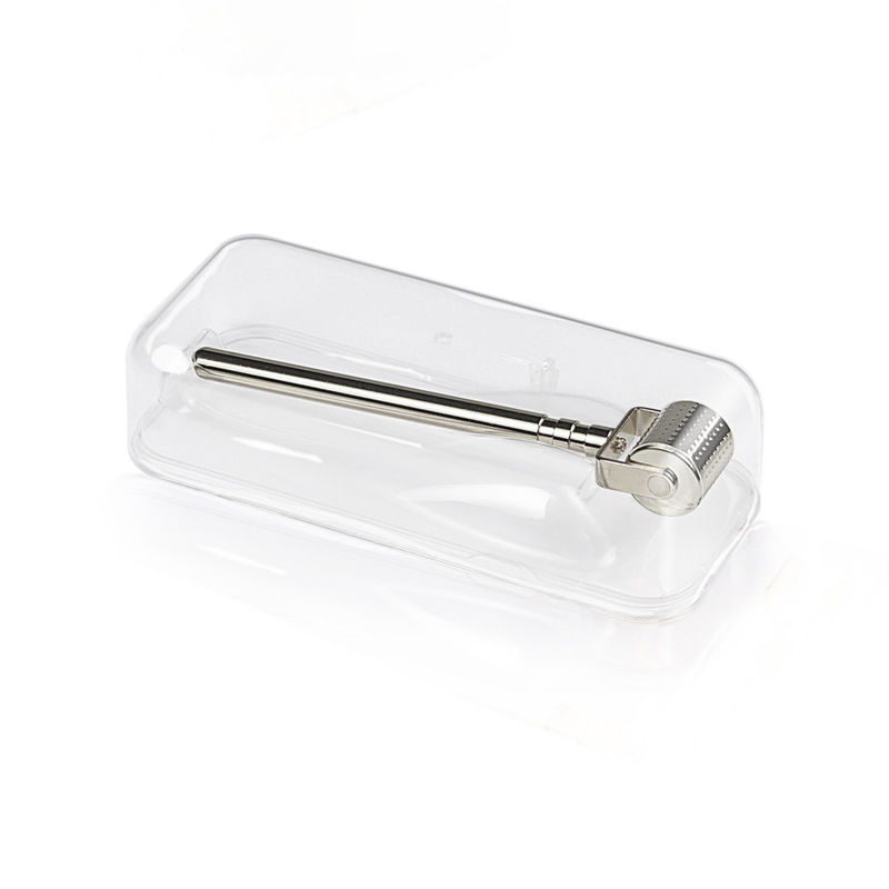 A mais recente casa Metal Gold Silver Derma Roller com 192 Agulha de Titânio para crescimento da barba