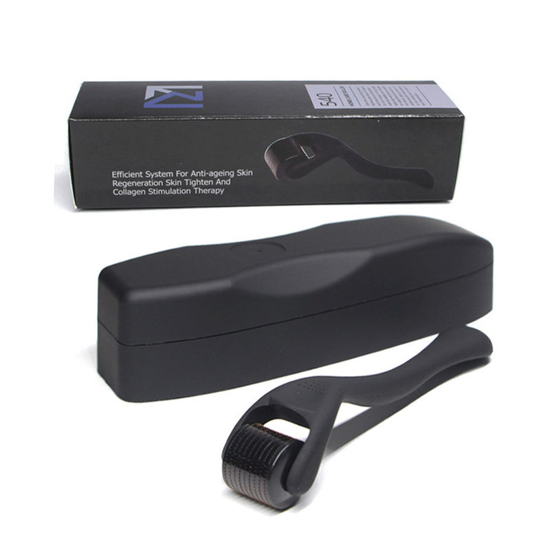 Preto Mate 540 Agulhas de Titânio 0.5mm Barba de Cabelo Derma Agulha Roller Dermaroller 2022