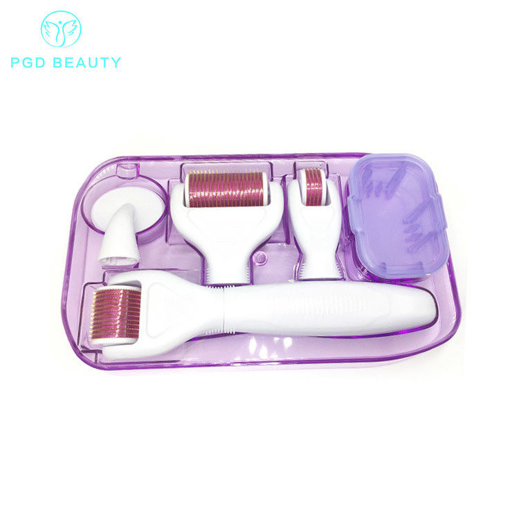 Sistema de rolagem e material da agulha de derma aço inoxidável / titânio 6 em 1 Derma Roller