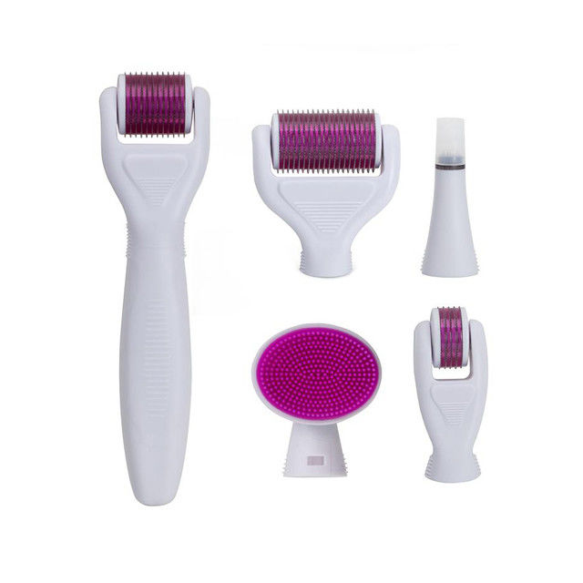 Sistema de rolagem e material da agulha de derma aço inoxidável / titânio 6 em 1 Derma Roller