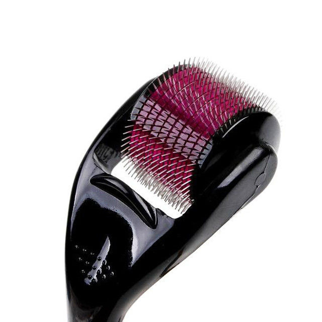 540 pinos ZGTS Micro Pin Derma Roller com pin rolante de aço inoxidável em alça preta