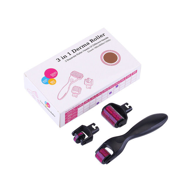 NO Plugs Tipo Titânio Derma Roller para o rosto Área alvo Corpo 3-em-1 Design