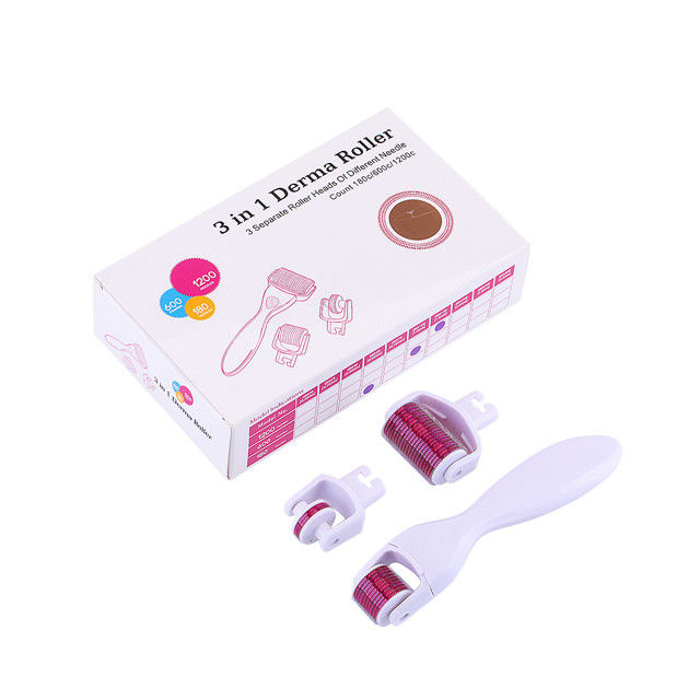 NO Plugs Tipo Titânio Derma Roller para o rosto Área alvo Corpo 3-em-1 Design