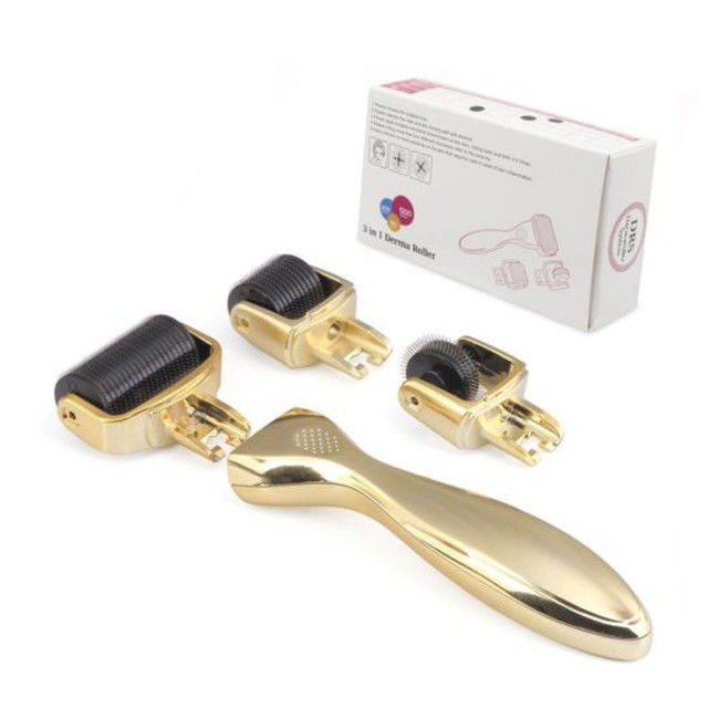 NO Plugs Tipo Titânio Derma Roller para o rosto Área alvo Corpo 3-em-1 Design