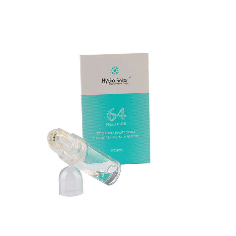 CE aprovado 64 Gold Tips Hydra Microneedle Titânio Derma Roller para ácido hialurônico
