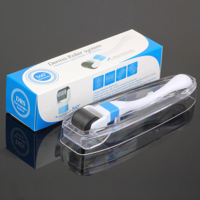 Roller de pele de agulha micro de punção de plástico para tratamento de estrias e remoção de cicatrizes