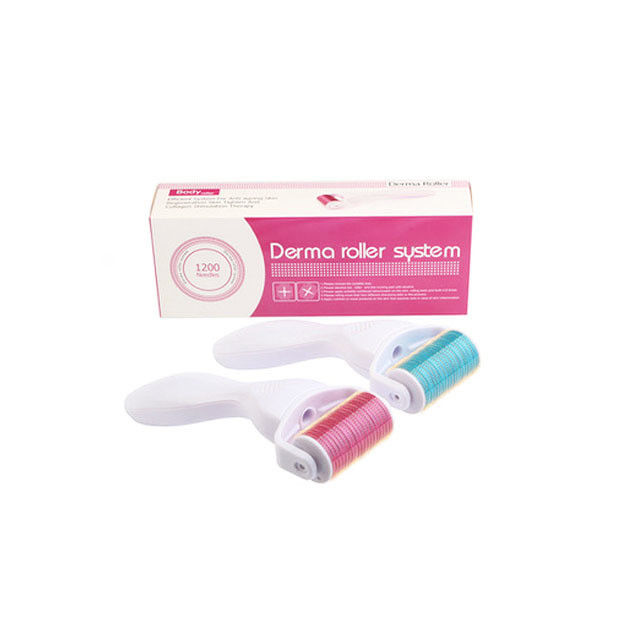 1200 alfinetes Agulha de Titânio Microneedle Derma Roller de pele para a cabeça área alvo e Mais