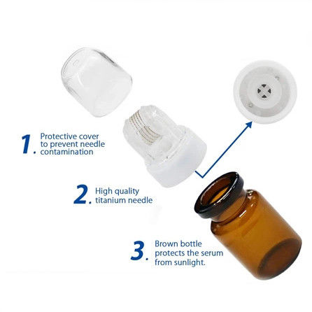 Tipo NO Plugs Novamente concebido 42/150Ouro Titânio Microneedle Hydra Stamphydra Roller para o Rejuvenescimento da Pele