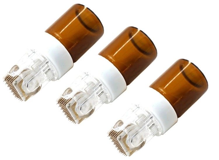 Tipo NO Plugs Novamente concebido 42/150Ouro Titânio Microneedle Hydra Stamphydra Roller para o Rejuvenescimento da Pele